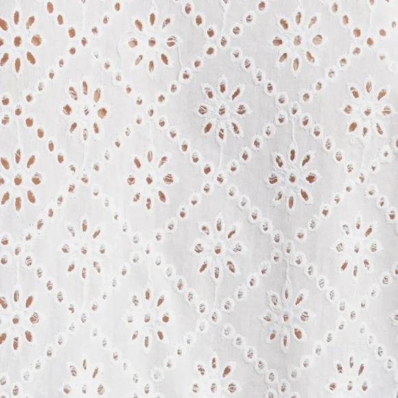 NWT Batsheva Cotton Eyelet Lace Broderie Anglaise Bow Detail Blouse White Size 6 - Picture 5 of 13